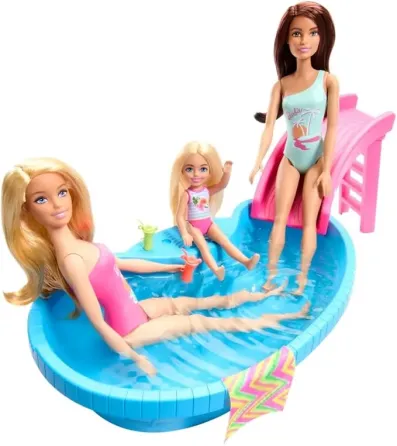 Ბარბის სათამაშო ნაკრები Mattel Hrj74, Barbie Pool With Doll თბილისი