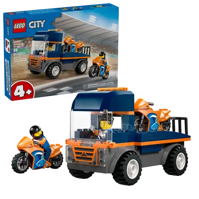 Ასაწყობი კონსტრუქცია Lego Motorcycle Transporter 60491 | City თბილისი - photo 1