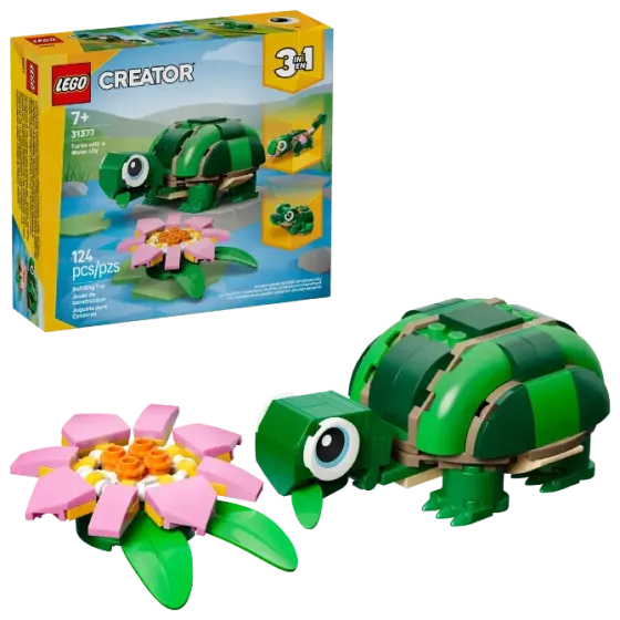 Building Blocks Turtle With A Water Lily Flower 31377 | Creator 3-IN-1 Tbilisi