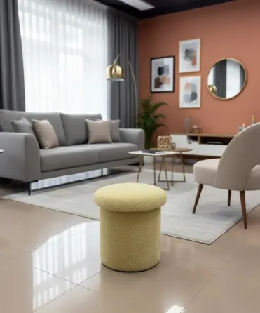 The gray pouf (Mh1103) is the perfect accessory for any living room or bedroom. Tbilisi