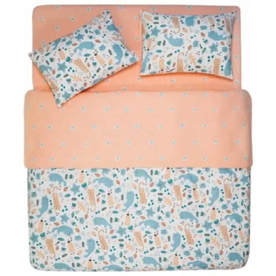 Თეთრეულის ნაკრები Ardesto Art1622Cp Gloria, 1.5 BED, Peach თბილისი