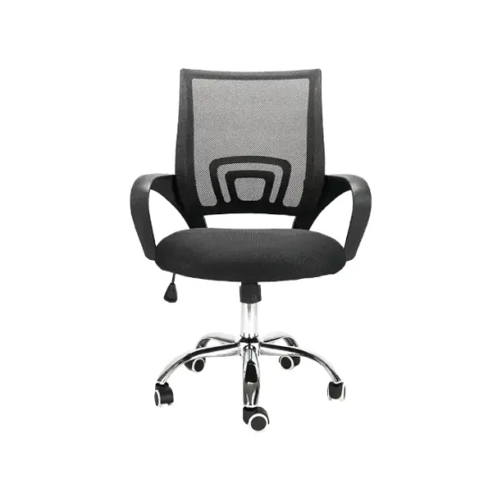 Office chair with mesh backrest, black on casters Tbilisi