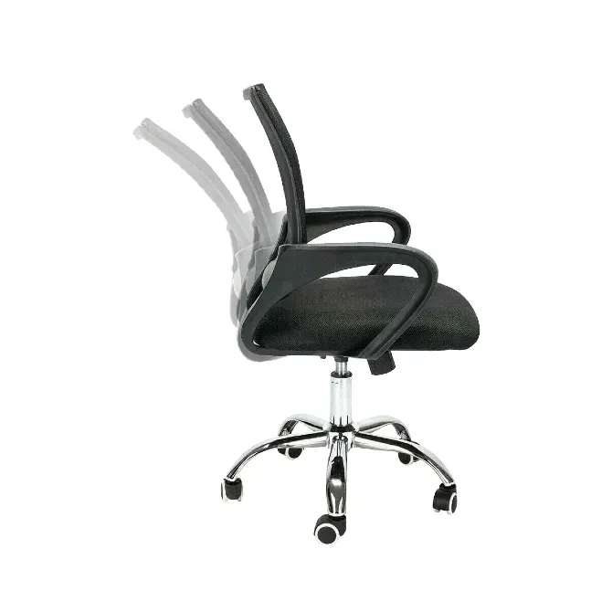 Office chair with mesh backrest, black on casters Tbilisi - photo 2