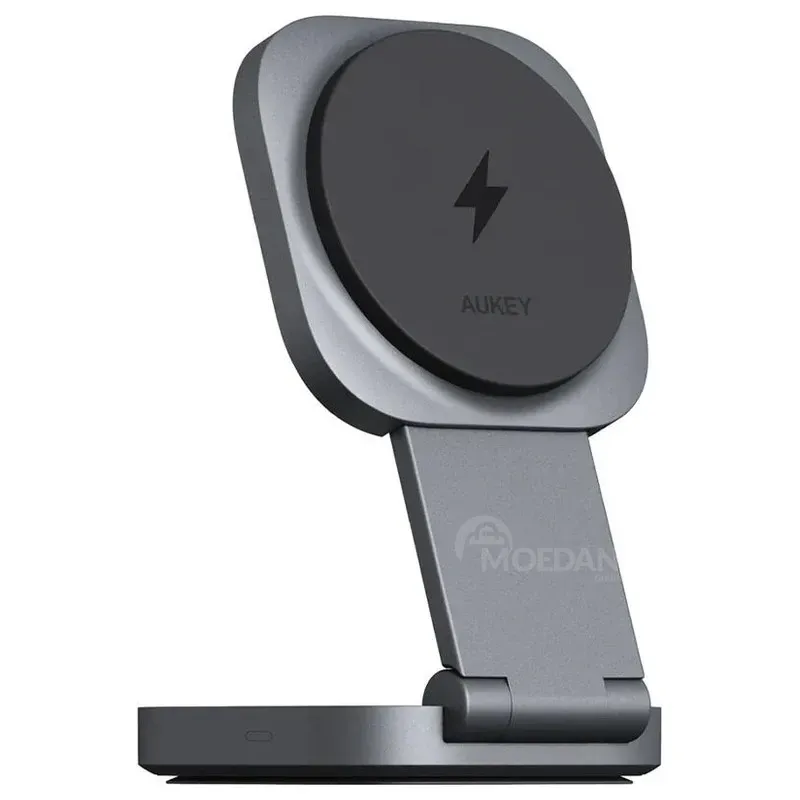 Უსადენო დამტენი 2-IN-1 Aukey LC-Mc211 Magsafe 15W მუქი ნაცრისფერი თბილისი - photo 1