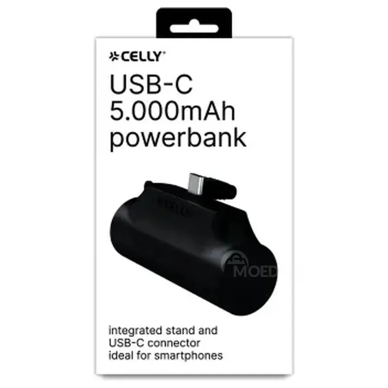 Პორტატული დამტენი Power Bank Celly 5000Mah USB-C შავი თბილისი - photo 2
