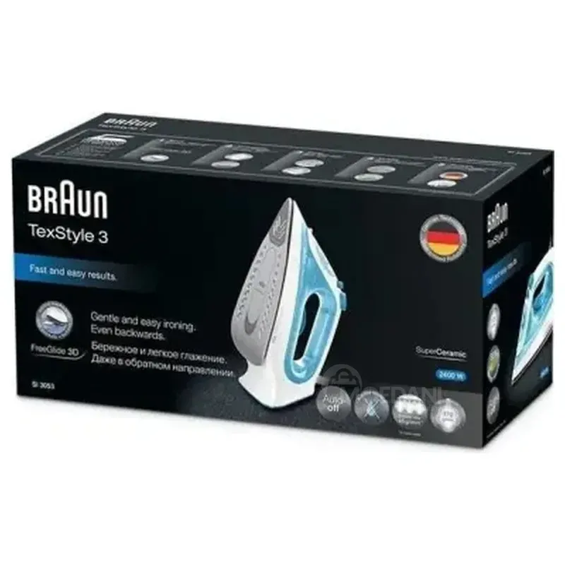 Утюг Braun Si3053Bl 2400W с суперкерамической подошвой Тбилиси - изображение 3