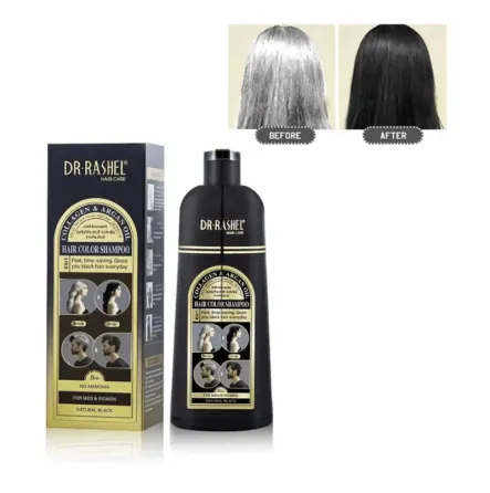 Საღებავი შამპუნი კოლაგენისა და არგანის ზეთის შემცველობით შავი - DR.Rashel Collagen & Argan OIL Hair თბილისი