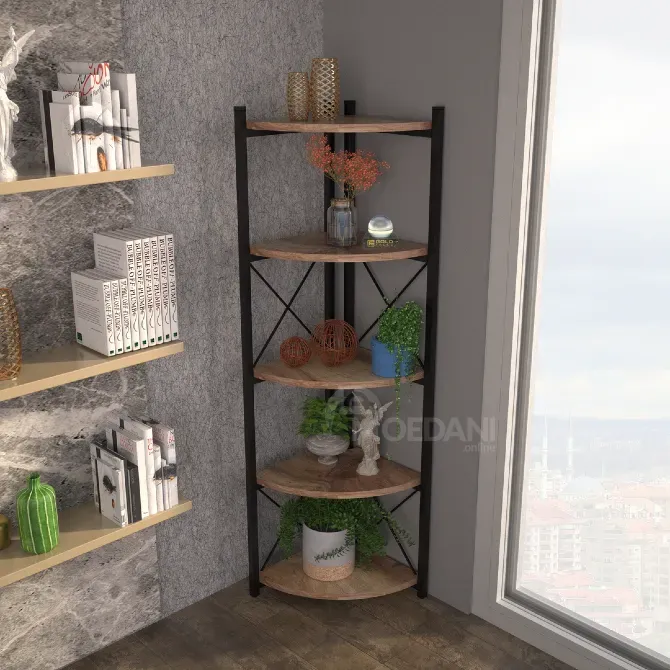 Угловая шестиярусная полка с текстурой сосны — лучшее дополнение. Тбилиси - изображение 2