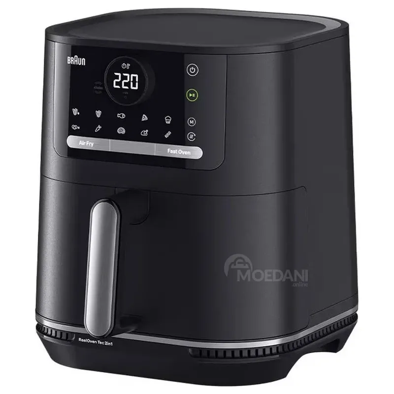 Аэрофритюрница Braun HF5050IBK 2000 Вт, 6 литров, 15 программ, черная. Тбилиси - изображение 2