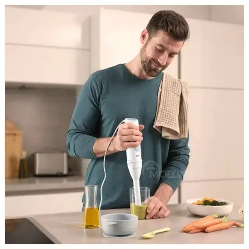 Ხელის ბლენდერის ნაკრები Braun Mq50220Mwh 1000W თეთრი თბილისი - photo 2