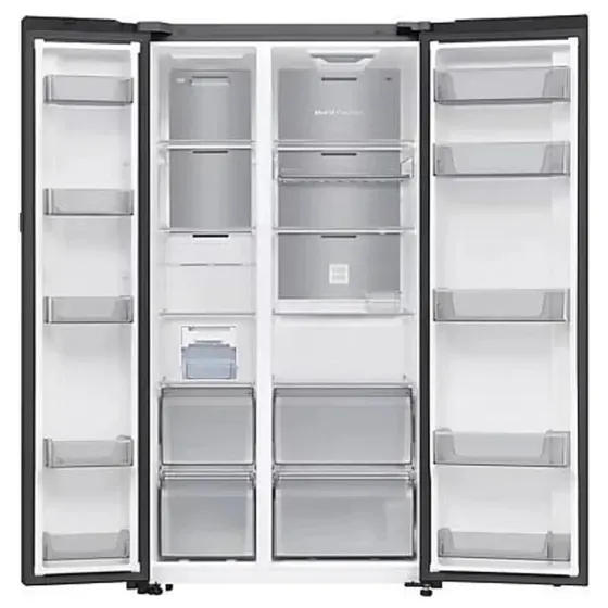 Двухкамерный инверторный холодильник Samsung RS80F65M1Bwr, 680 литров, черный. Тбилиси