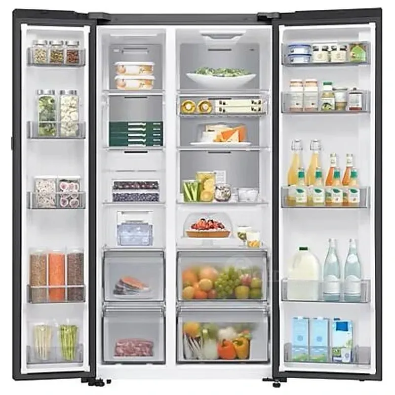 Двухкамерный инверторный холодильник Samsung RS80F65M1Bwr, 680 литров, черный. Тбилиси - изображение 2