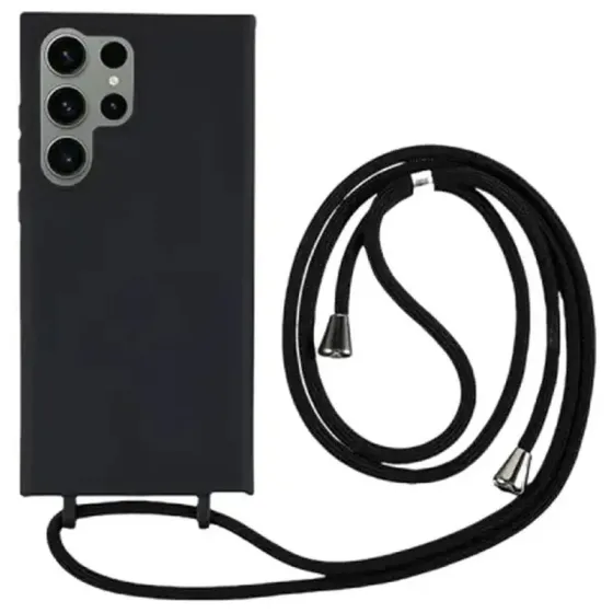 Სმარტფონის ქეისი TVC Samsung Galaxy S25 Ultra-სთვის TPU დამცავი რეგულირებადი სამაგრით - შავი თბილისი