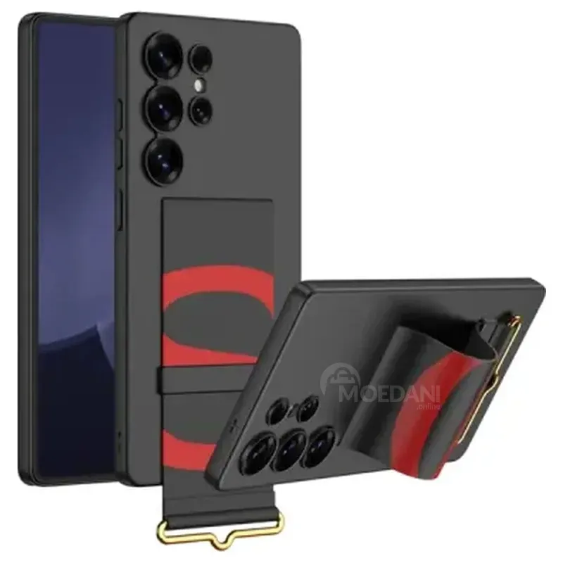 Მობილურის ქეისი TVC GKK Samsung Galaxy S25 Ultra-სთვის სამაგრით და სადგამით შავი თბილისი - photo 1