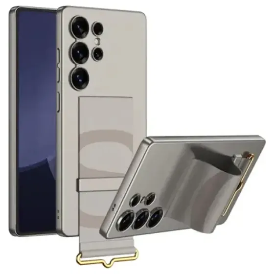 Მობილურის ქეისი TVC GKK Samsung Galaxy S25 Ultra-სთვის სამაგრით და სადგამით - Titanium Grey თბილისი