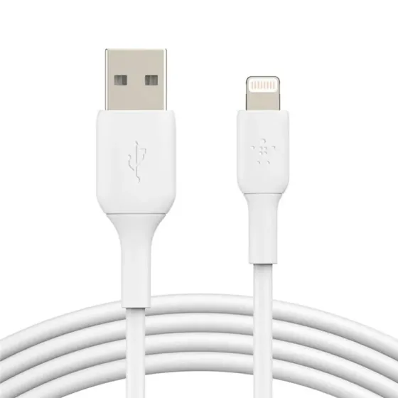 USB კაბელი Belkin Caa001Bt2Mwh Сable USB-A > Lightning Charge/Data, 2M, PVC, White თბილისი