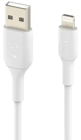 USB კაბელი Belkin Caa001Bt2Mwh Сable USB-A > Lightning Charge/Data, 2M, PVC, White თბილისი