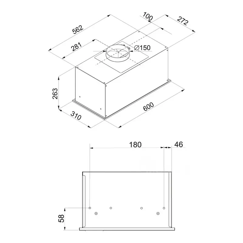 Გამწოვი Hood Hansa Omc6561Bgh Integrated, 60Cm, 425M³H, Black თბილისი - photo 6