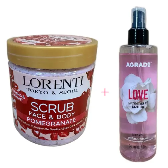 Скраб для лица и тела + Спрей для тела (акция 1+1) Скраб Lorenti (500 мл) + Спрей для тела Agrado (240 мл) Тбилиси