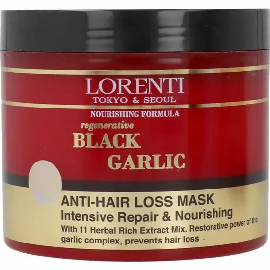 Профессиональная маска для всех типов волос с экстрактом черного чеснока Lorenti Black Garlik Anti-Hair LOS Тбилиси