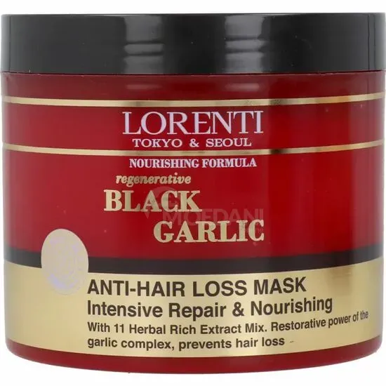 Профессиональная маска для всех типов волос с экстрактом черного чеснока Lorenti Black Garlik Anti-Hair LOS Тбилиси - изображение 1