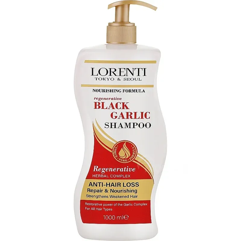 Профессиональный шампунь для всех типов волос с экстрактом черного чеснока Lorenti Black Garlik (1000 мл) Тбилиси - изображение 1
