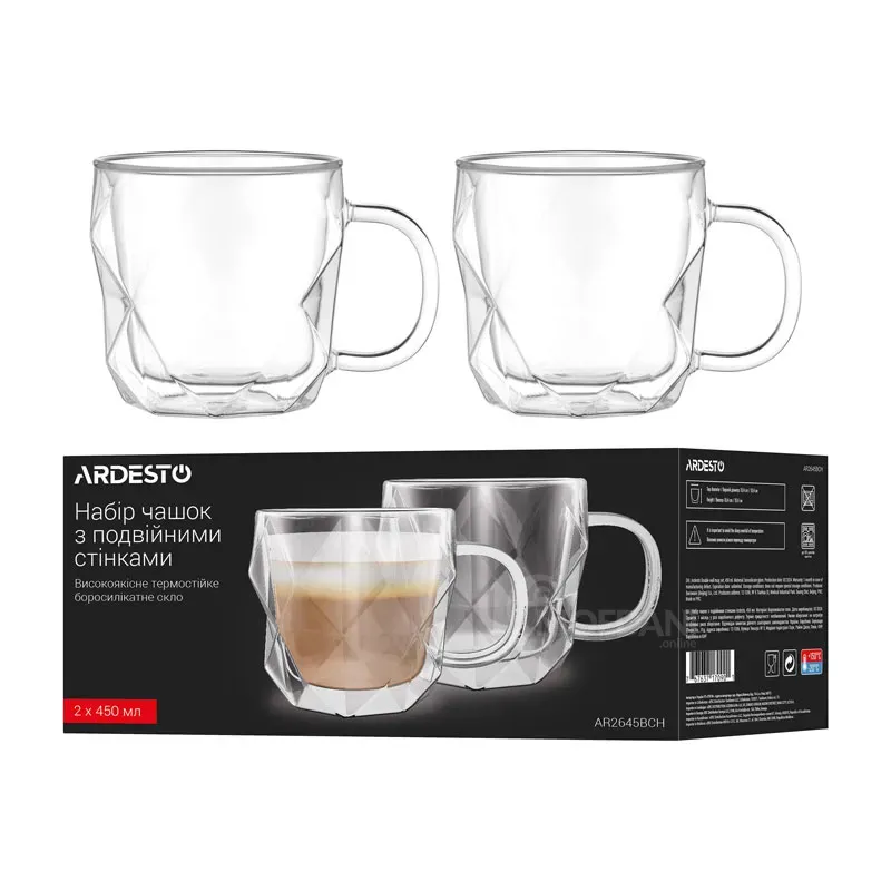 Набор мини-чашек Ardesto Ar2645Bch (450 мл) Тбилиси - изображение 1