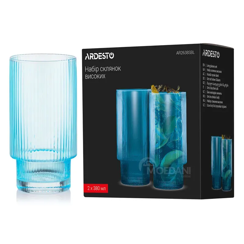 Мини-набор бокалов Ardesto Ar2638Sbl (380 мл) Тбилиси - изображение 1