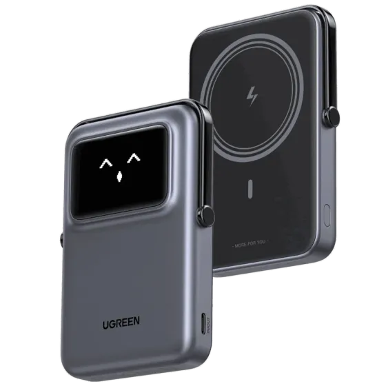 Პორტატული დამტენი Ugreen Pb572 (45327) UNO, 10000Mah 7.5W, Magnetic Wireless Power Bank, Grey თბილისი