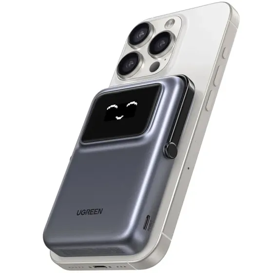 Პორტატული დამტენი Ugreen Pb572 (45327) UNO, 10000Mah 7.5W, Magnetic Wireless Power Bank, Grey თბილისი