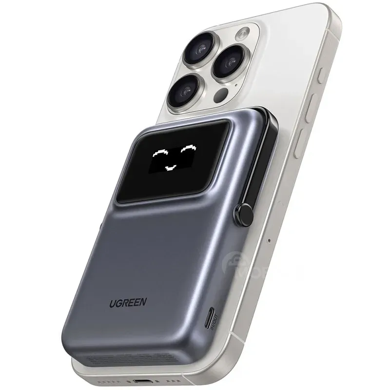 Პორტატული დამტენი Ugreen Pb572 (45327) UNO, 10000Mah 7.5W, Magnetic Wireless Power Bank, Grey თბილისი - photo 3