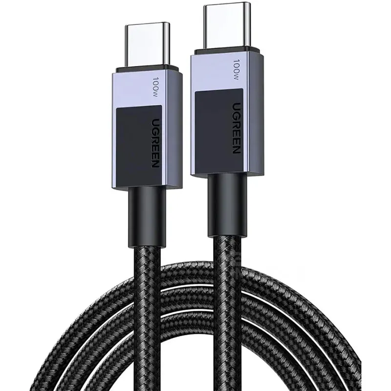 USB კაბელი Ugreen L512 (45063), 100W, Type-C TO Type-C PD Fast Charging Cable, 1M, Space Gray თბილისი - photo 1
