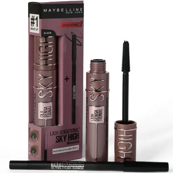 Водостойкая тушь и карандаш для глаз Maybelline Lash Sensational SKY High Тбилиси