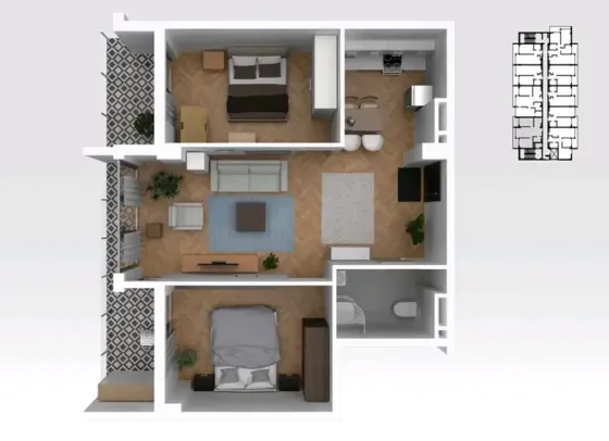 იყიდება 3 ოთახიანი ბინას 75.3მ² 5/11 სართ თბილისი