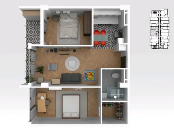 იყიდება 3 ოთახიანი ბინას 78.5მ² 6/11 სართ თბილისი