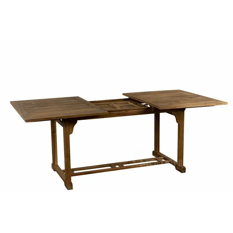 Acacia wood rectangular extendable table with 4 folding chairs and 2 armchairs T054R+2C131/4C026 (1500/200 Tbilisi - photo 3