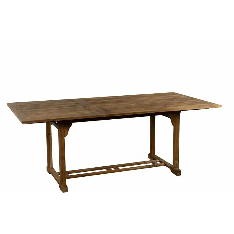 Acacia wood rectangular extendable table with 4 folding chairs and 2 armchairs T054R+2C131/4C026 (1500/200 Tbilisi - photo 2