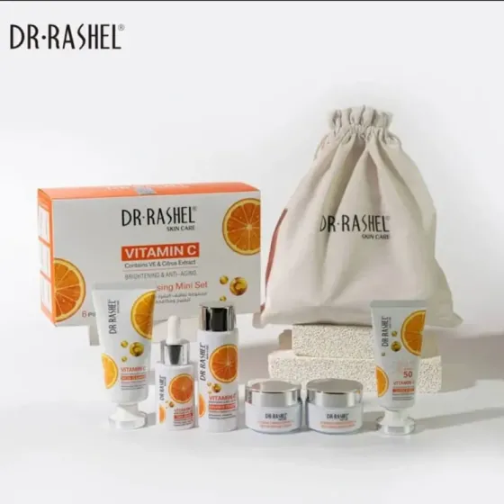 Набор DR.Rashel с витамином С: дневной и ночной крем, сыворотка, тоник, солнцезащитный крем (SPF 50) и крем для лица. Тбилиси
