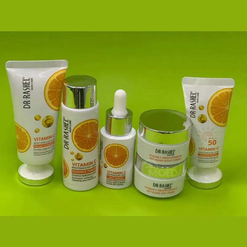 Набор DR.Rashel с витамином С: дневной и ночной крем, сыворотка, тоник, солнцезащитный крем (SPF 50) и крем для лица. Тбилиси - изображение 2