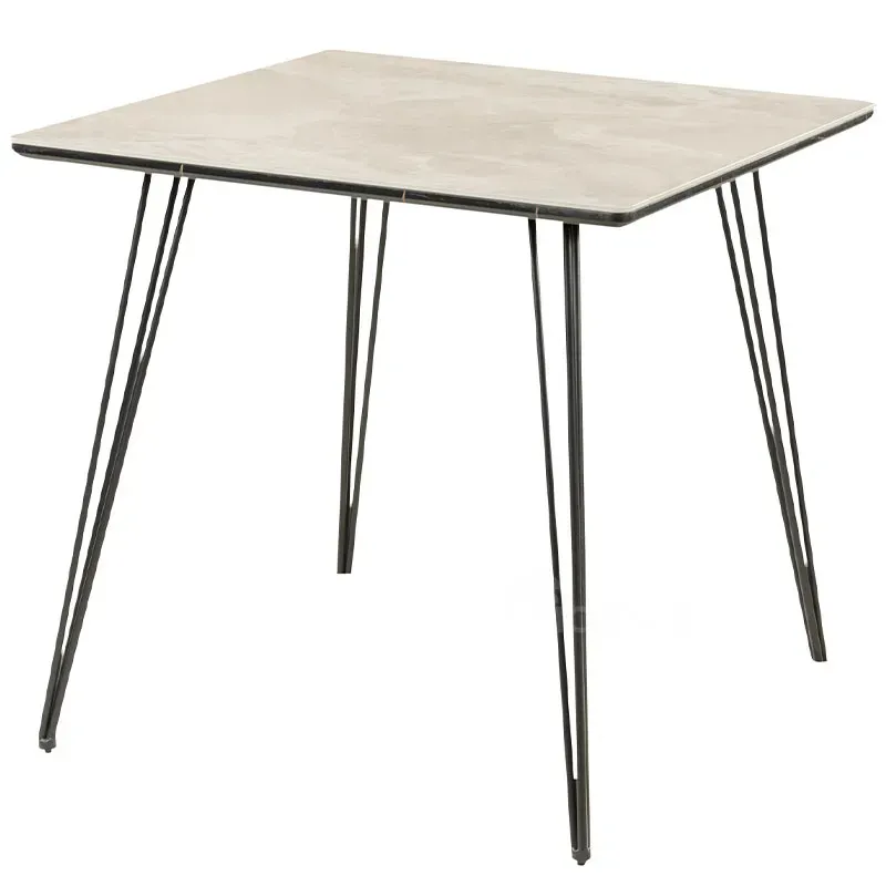 Black table with ceramic top D30-4 (80*80*75 cm) Tbilisi - photo 1