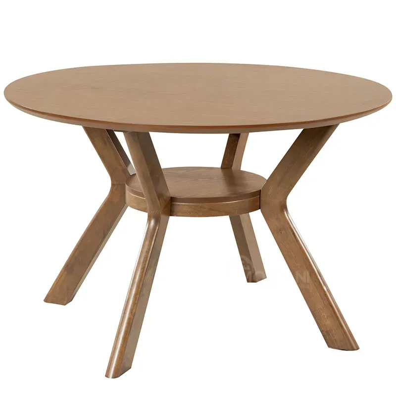 Introducing a unique product - the brown round table Kf3186Dt. This table features an elegant design. Tbilisi - photo 1