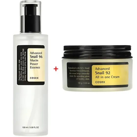 Эссенция для лица Cosrx Advanced Snail 96 + крем для лица Cosrx Advanced Snail 92 (акция 1+1) Тбилиси