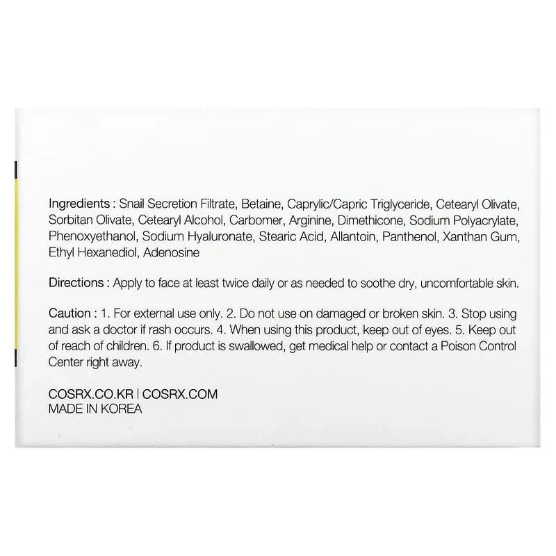 Крем для лица Cosrx Advanced Snail 92 ALL IN ONE Cream 3.52 OZ (100 г) Тбилиси - изображение 4