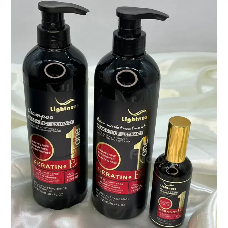 Black Rice Keratin Shampoo Lightness (750ml) + Mask (750ml) + Oil (100ml) Tbilisi - photo 2