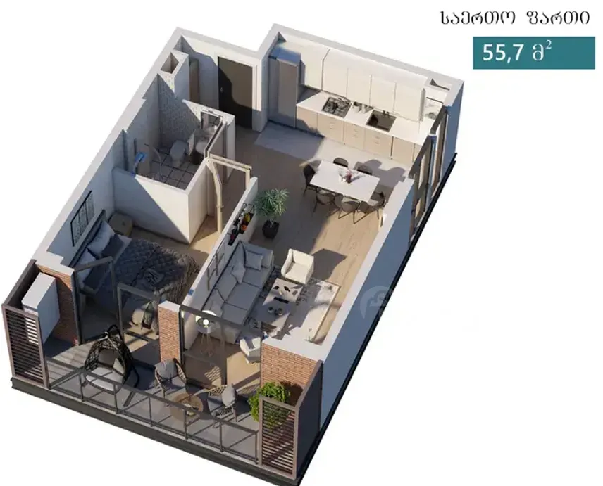 იყიდება 3 ოთახიანი ბინას 98.7მ² 7/19 სართ თბილისი - photo 12