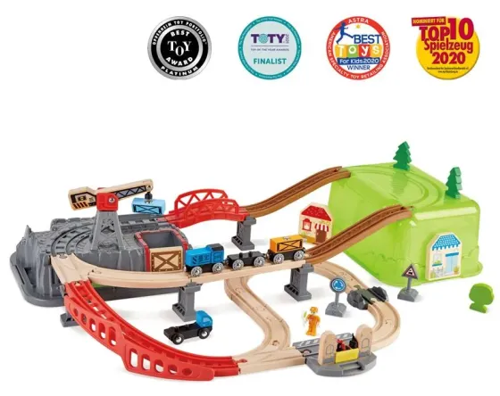 Რკინიგზის კომპლექტი Railway Bucket-Builder-Set Hape E3764 თბილისი