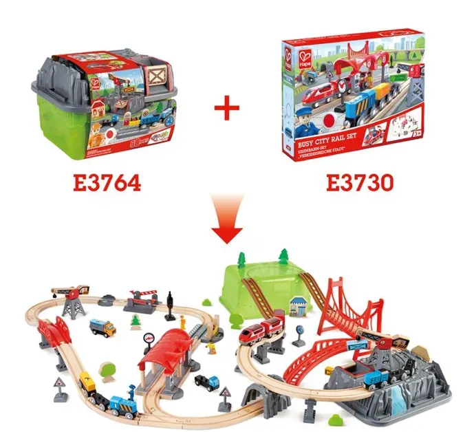 Რკინიგზის კომპლექტი Railway Bucket-Builder-Set Hape E3764 თბილისი - photo 2