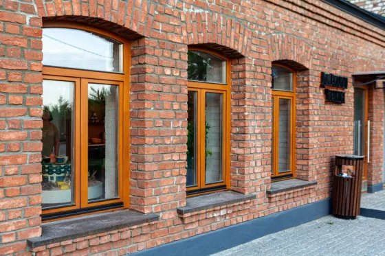 Ევროპული სტილის ორმაგი მინის ხის ფანჯრები თბილისი