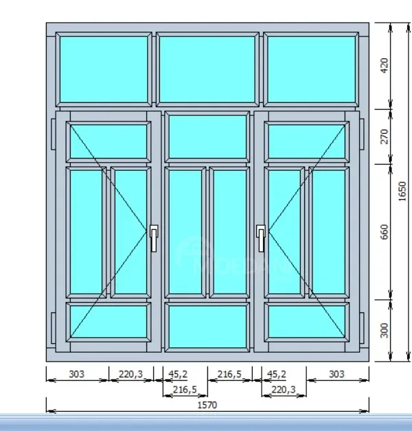 Ევროპული სტილის ორმაგი მინის ხის ფანჯრები თბილისი - photo 12