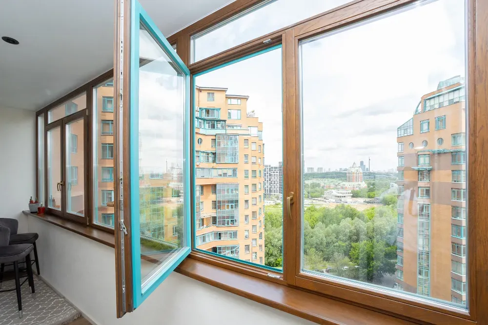 Ევროპული სტილის ორმაგი მინის ხის ფანჯრები თბილისი - photo 6